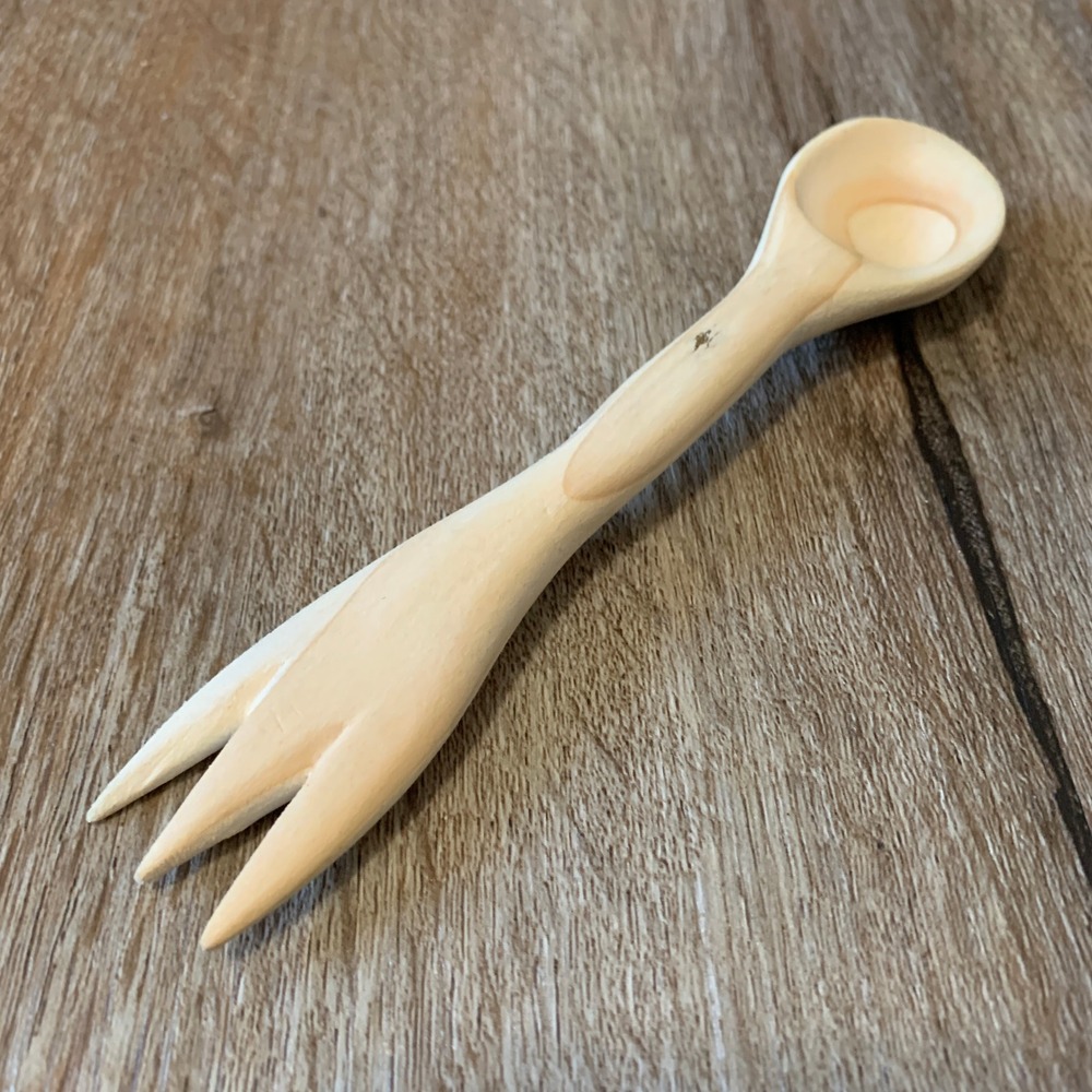 Handmade Birch wood spork - 6 inches - handcrafted -‎ USA
